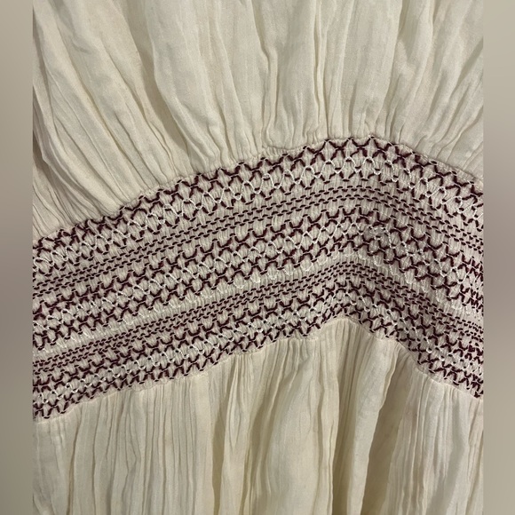 Free People Neo Folk Sz M midi dress peasant embroidered flowy - Picture 12 of 13